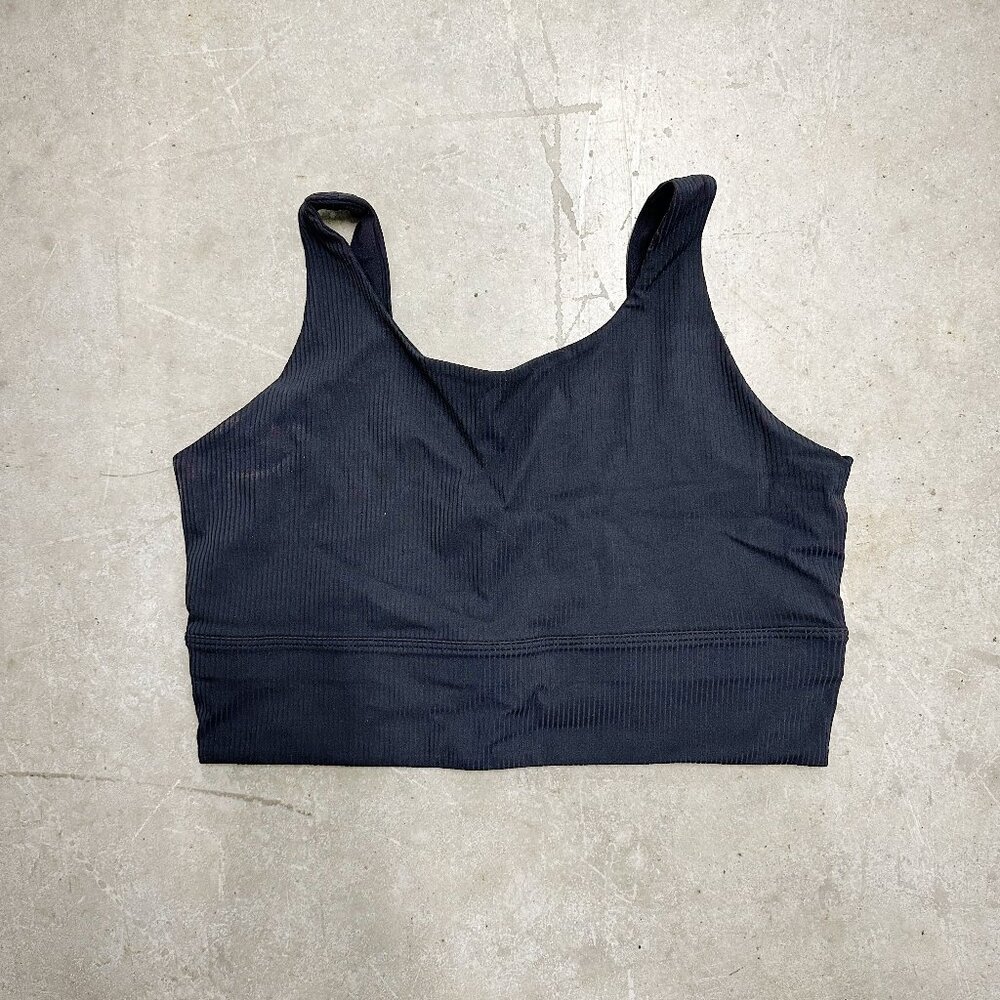 LIKE NEW! Nike Zenvy Rib Sports Bra - Black - Women's Size Large